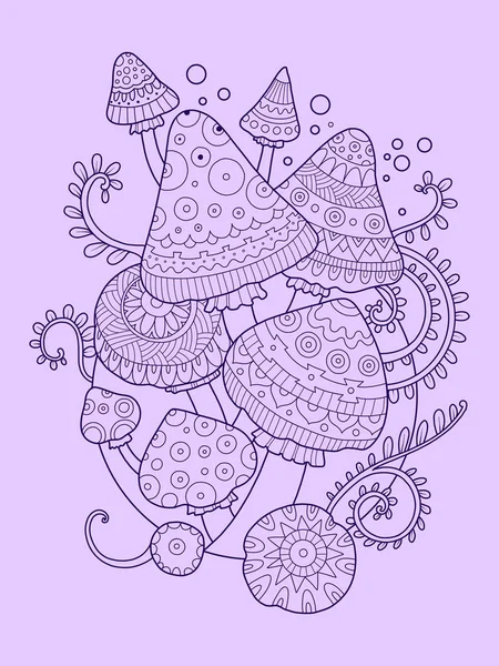 Mantar renk vektör çizim çizim