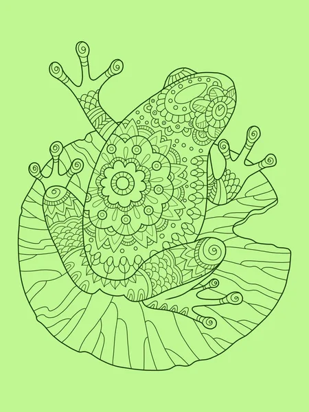 Frosch Farbe Vektor Illustration — Stockvektor