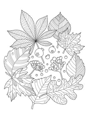 Kitap vektör Illustration boyama ağaç yaprak