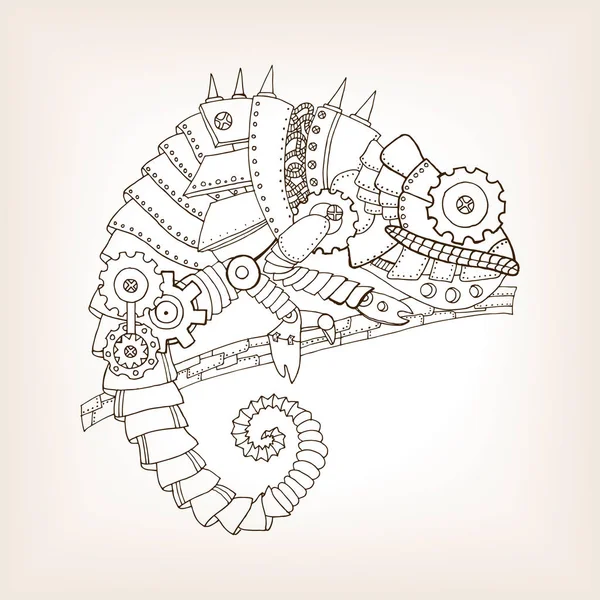 Chameleon Coloring Book for Adults Vector Stock Vector