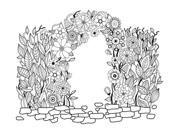 花の花本ベクトル図を着色 — ストックベクタ