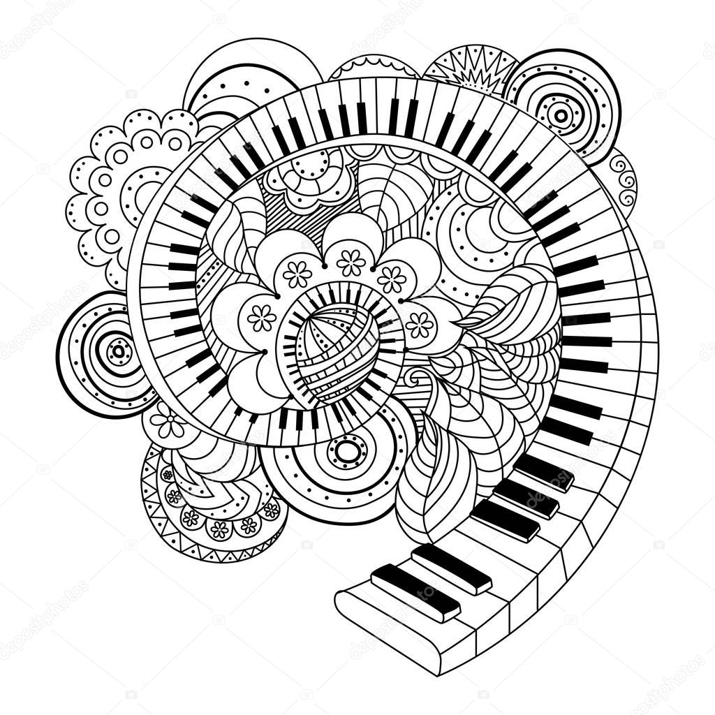 Livre de coloriage instruments de musique abstraite ... Livre de coloriage instruments de musique abstraite ...