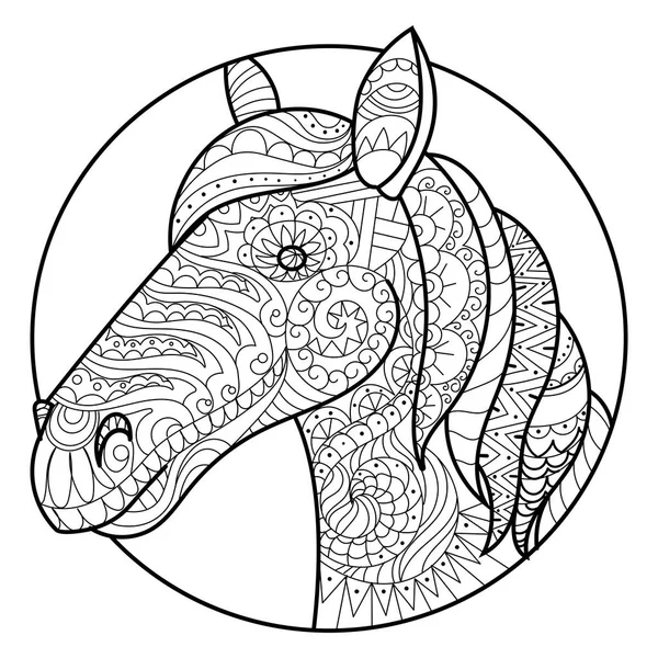 Άλογο χρωματίζοντας βιβλίο εικονογράφηση διάνυσμα — Διανυσματικό Αρχείο