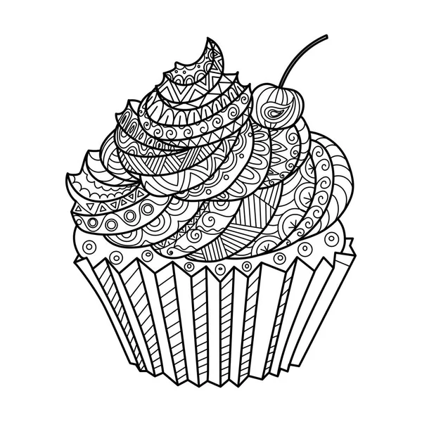 Векторная иллюстрация книги раскраски тортов — стоковый вектор