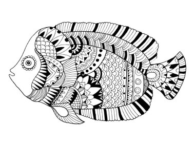 Melek balığı kitap vektör Illustration boyama