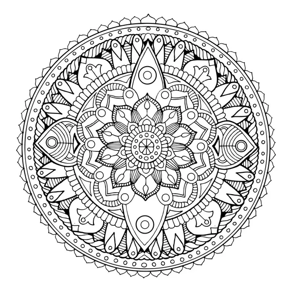 Illustration vectorielle de livre à colorier Mandala — Image vectorielle