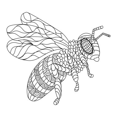 Kitap vektör Illustration boyama arı