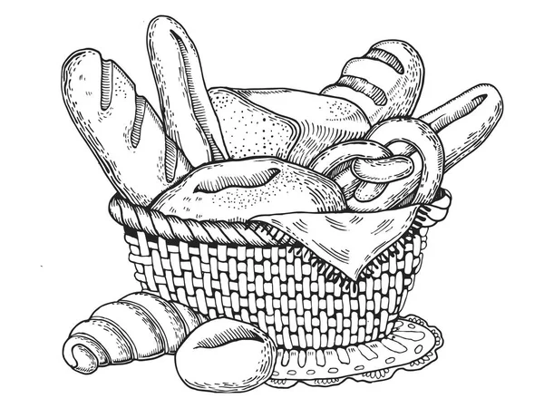 Вектор гравірування хлібобулочних виробів — стоковий вектор