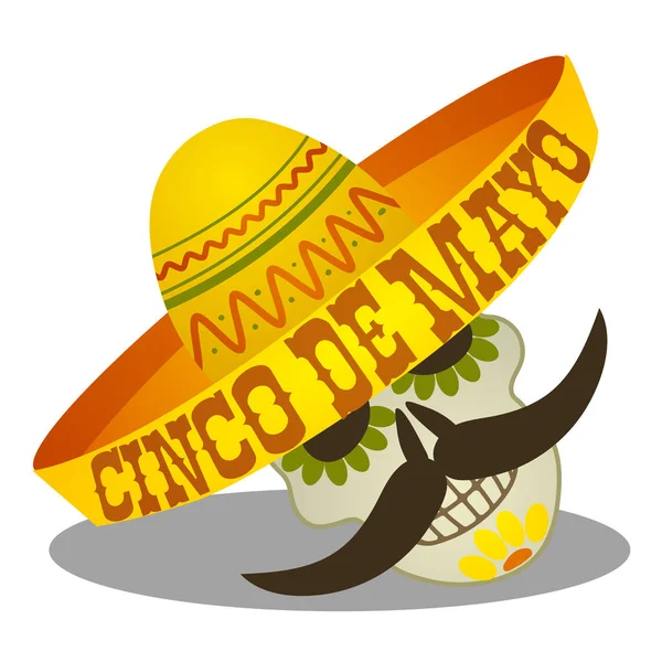 Cinco de mayo holiday post card cartoon vector — Wektor stockowy