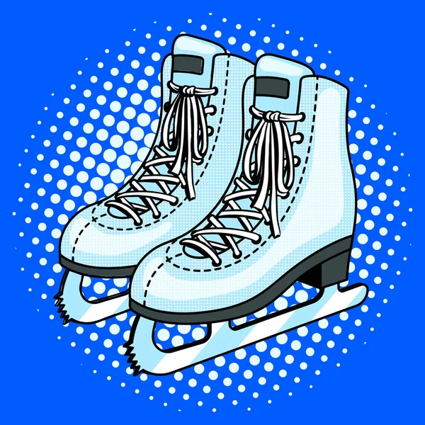 Patines arte pop estilo vector ilustración — Vector de stock