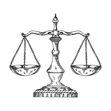 Vintage oyma stil vektör ölçekler