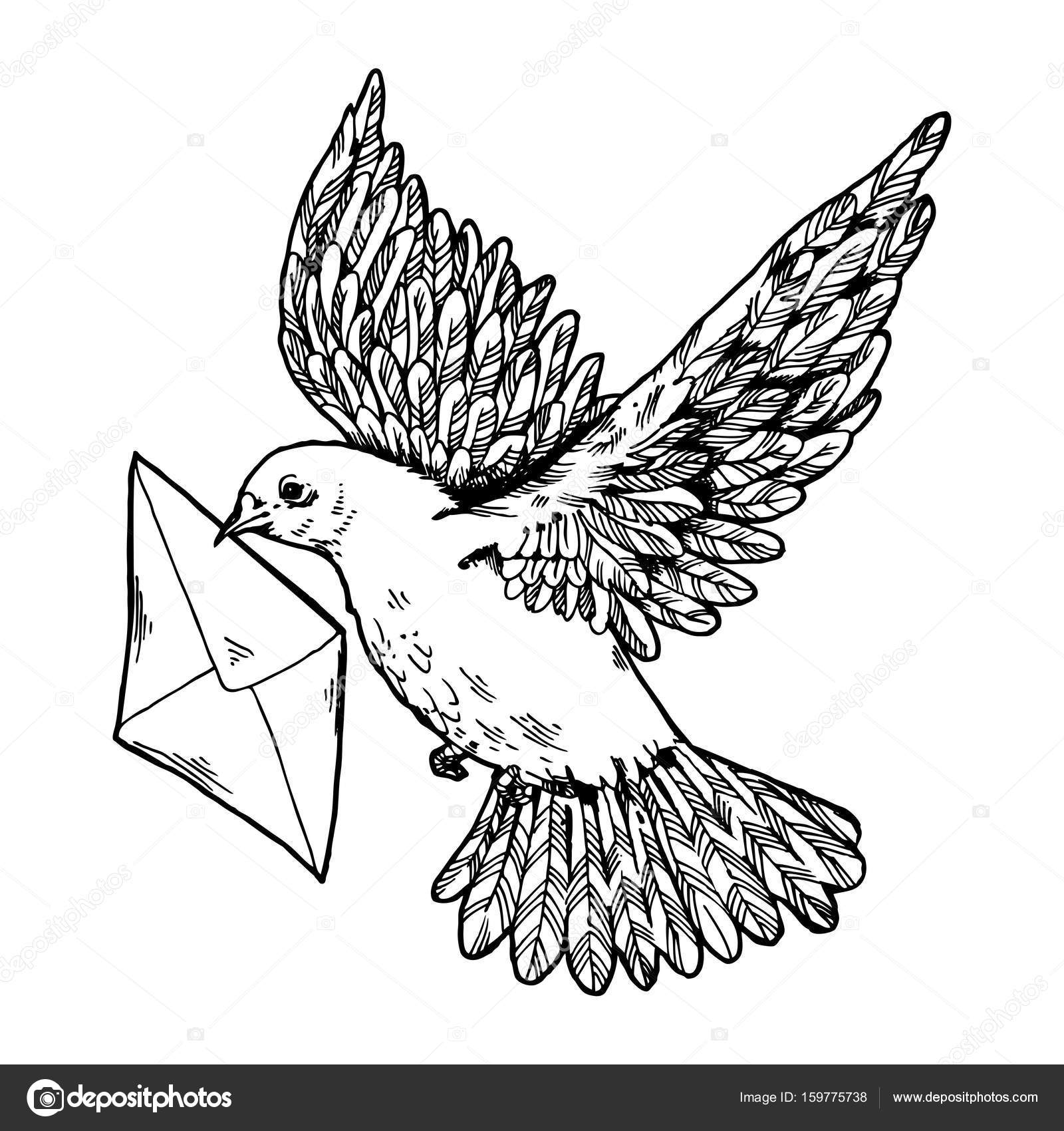 Postdue med bogstav gravering stil vektor Stockvektor af ©AlexanderPokusay  159775738, image size:963x1024