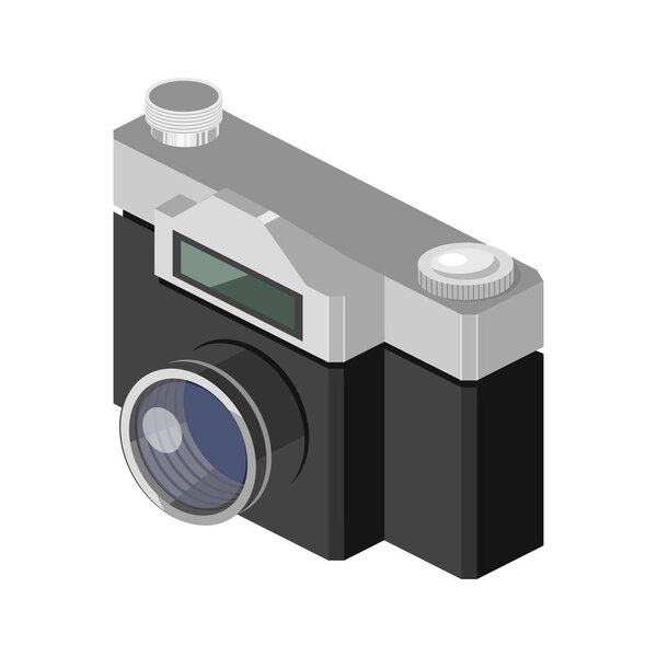 Photo camera isometric vector