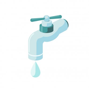 Su dokunun izometrik vektör çizim