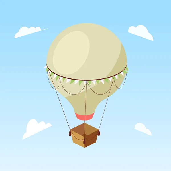 Air balloon isometric vector illustration — Stock Vector