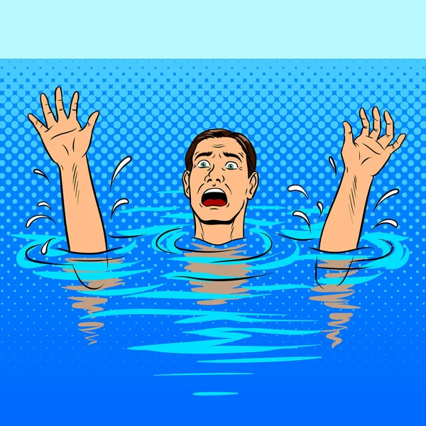 Man Reaching for Help Drowning Stock Vector Image by ©patrimonio #13801856