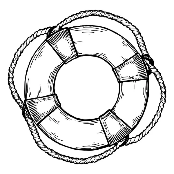 Vettore stile incisione boa di vita — Vettoriale Stock