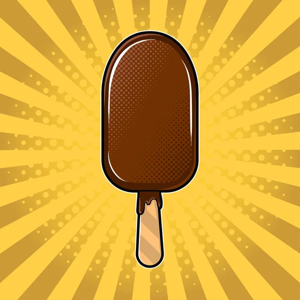 Dondurma sopa pop art vektör çizim