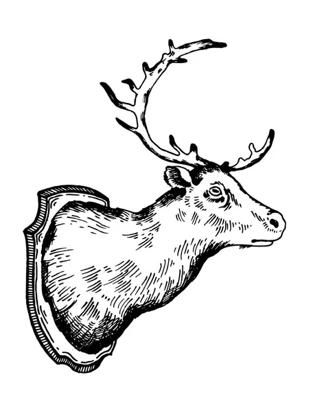 Gambar gambar vektor piala kepala rusa - Stok Vektor