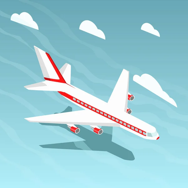 飛行機アイソメ図スタイルのベクトル図 — ストックベクタ