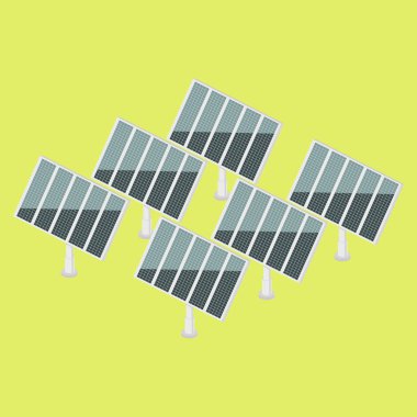 Solar power plant isometric vector clipart