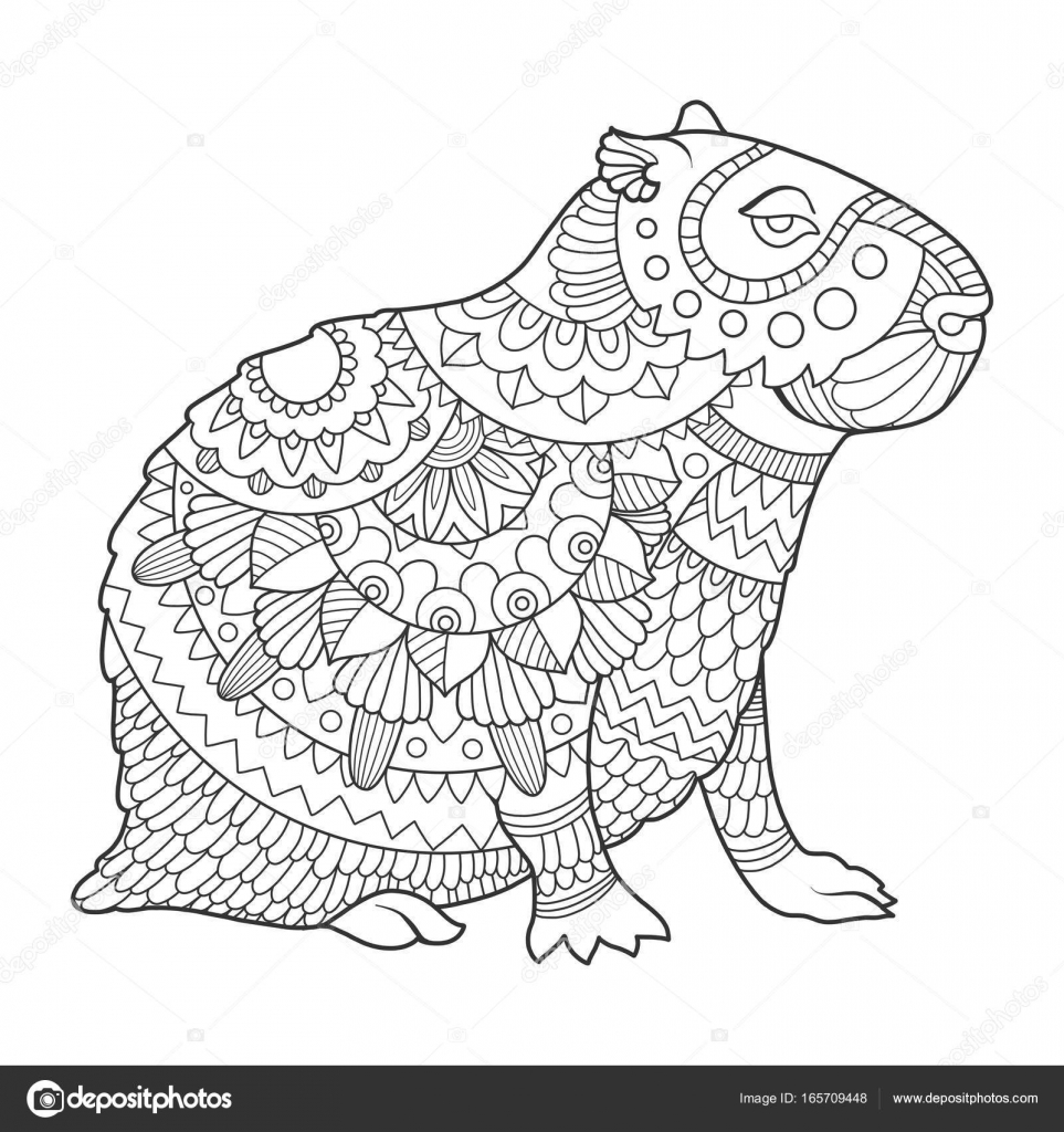 45+ Desenhos de Capivara para Imprimir e Colorir/Pintar