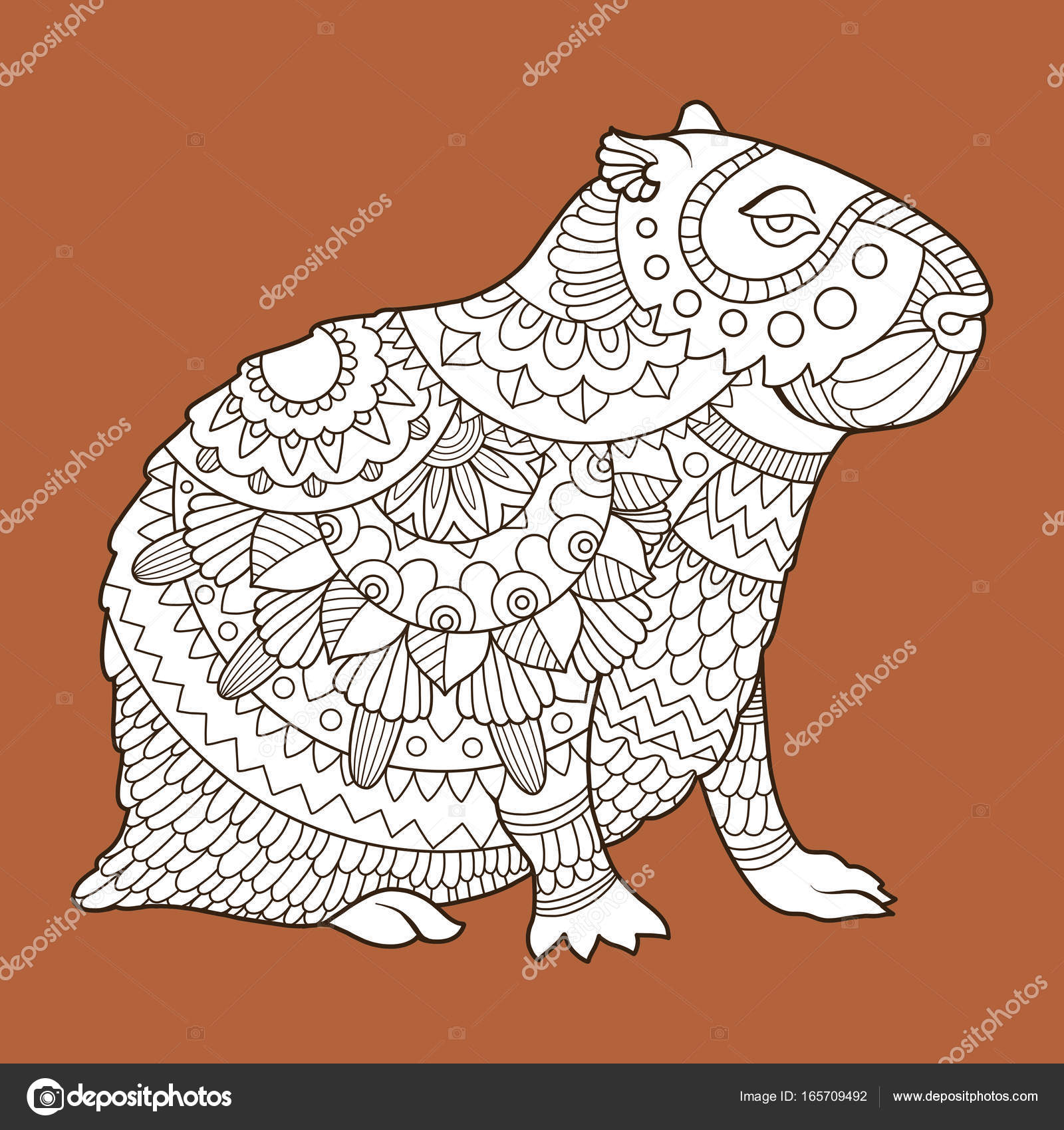 Desenhos de Capivara para Colorir e Imprimir - Tudo Para Colorir