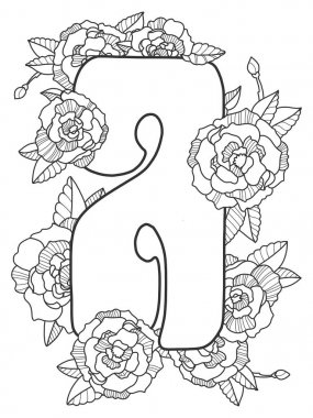 Bir boyama mektup kitap vektör çizim