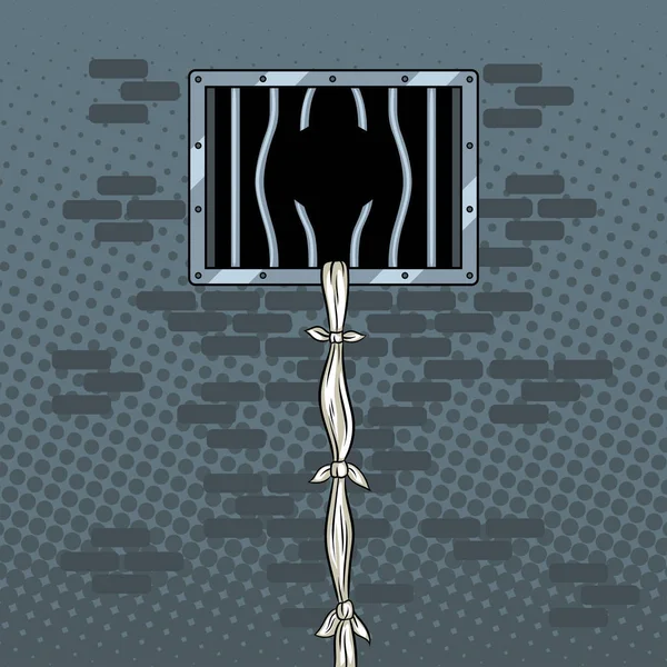 Jail break pop art vektör çizim