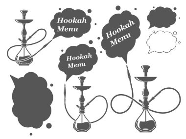 Nargile minimalist vektör çizim