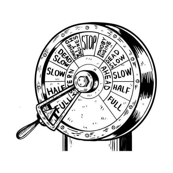 Silnik zamówienia telegraph Grawerowanie wektor — Wektor stockowy