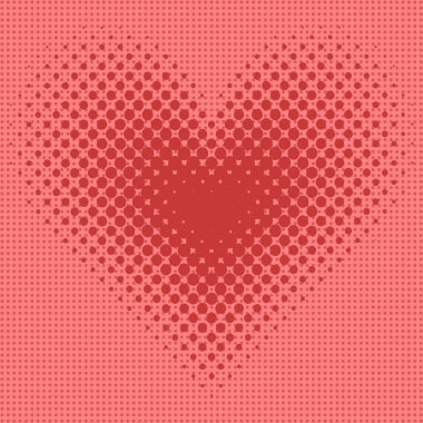 Kalp noktalı resim arka plan vektör çizim