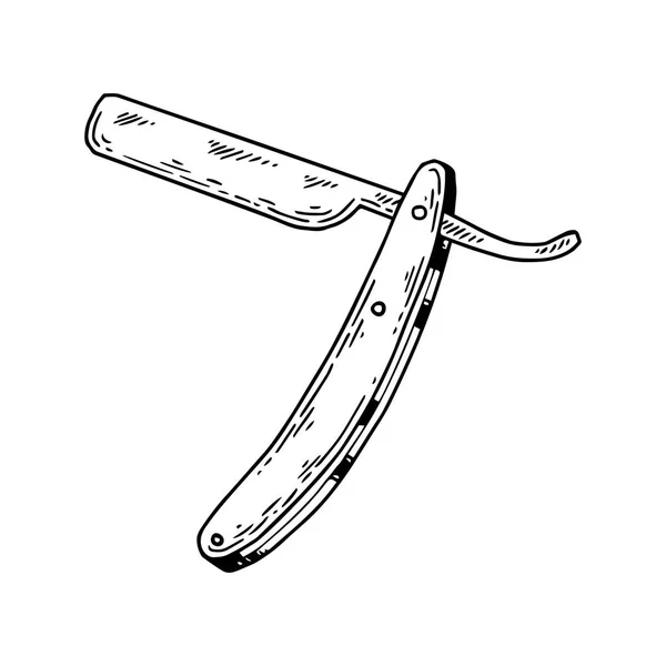 Прямая гравировка по лезвию бритвы — стоковый вектор
