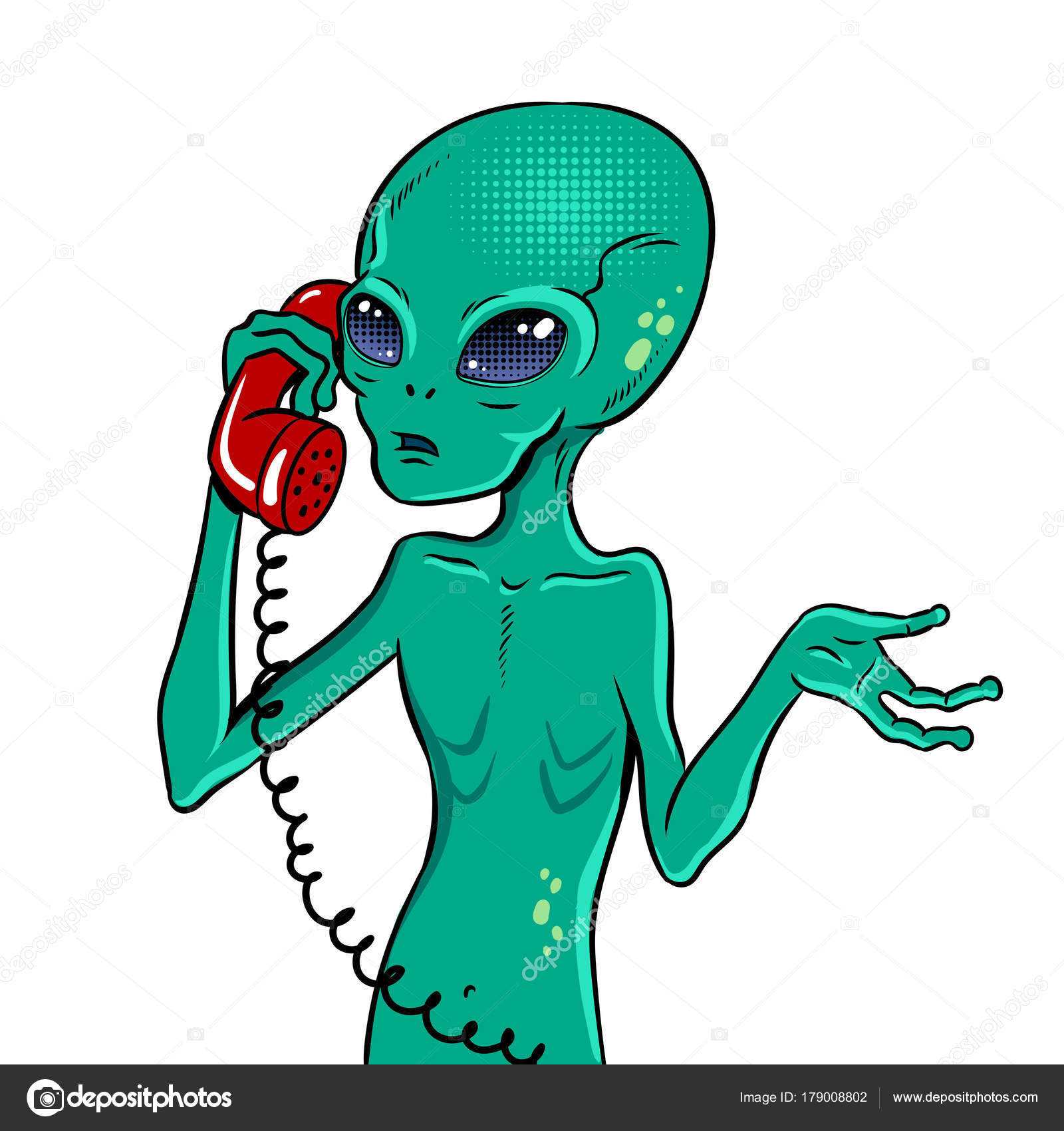 Capa de telefone transparente de desenho animado Alien