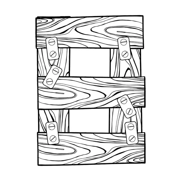 Illustration vectorielle gravure numéro 8 en bois — Image vectorielle