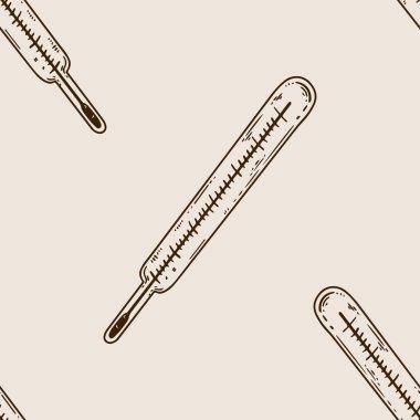 Tıbbi termometre Dikişsiz desen gravür