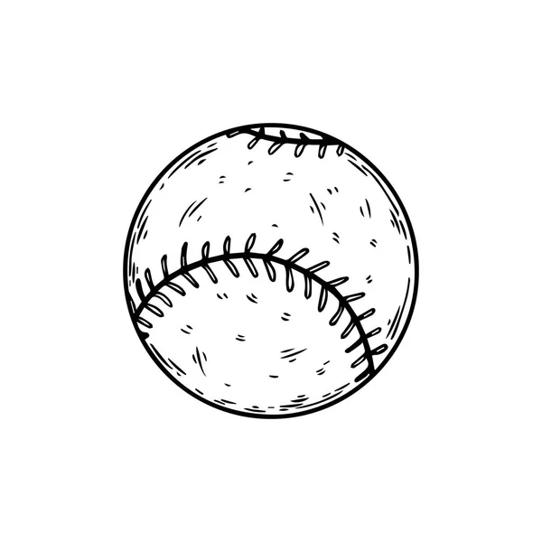 Baseball Ausrüstung Gravur Vektor Illustration — Stockvektor