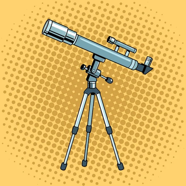 Telescopio objeto pop arte vector ilustración — Archivo Imágenes Vectoriales