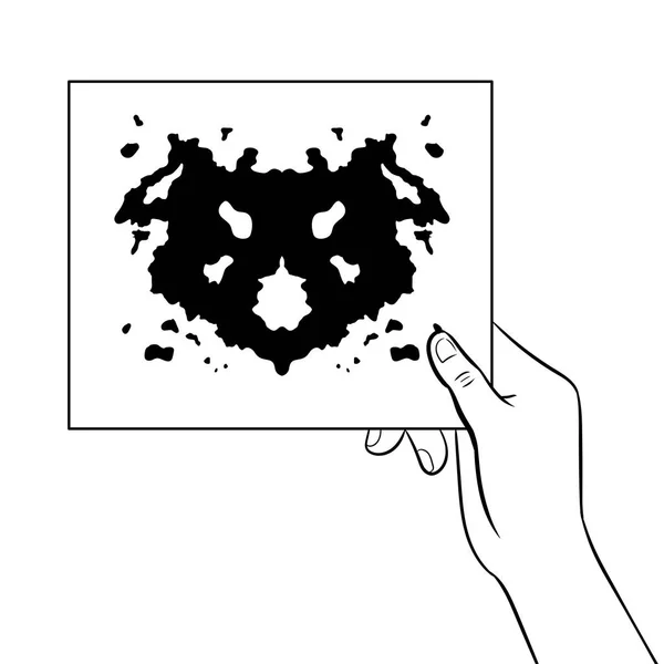 Illustrazione vettoriale del libro da colorare della prova di Rorschach — Vettoriale Stock