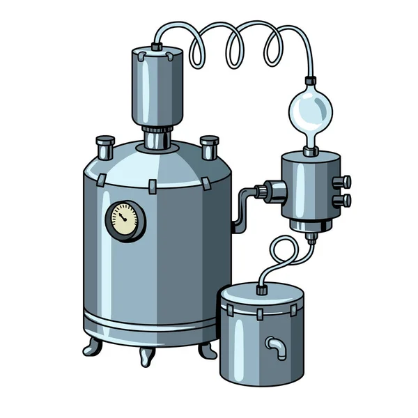 Máquina de alcohol pop arte vector ilustración — Archivo Imágenes Vectoriales