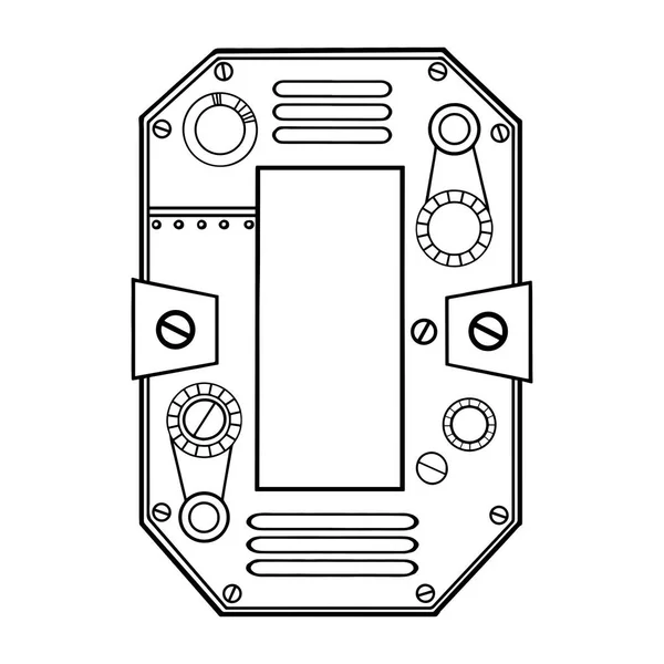 Illustration vectorielle de gravure numéro mécanique 0 — Image vectorielle