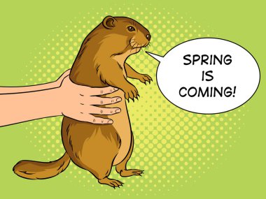 Köstebek eller pop art vektör çizim içinde