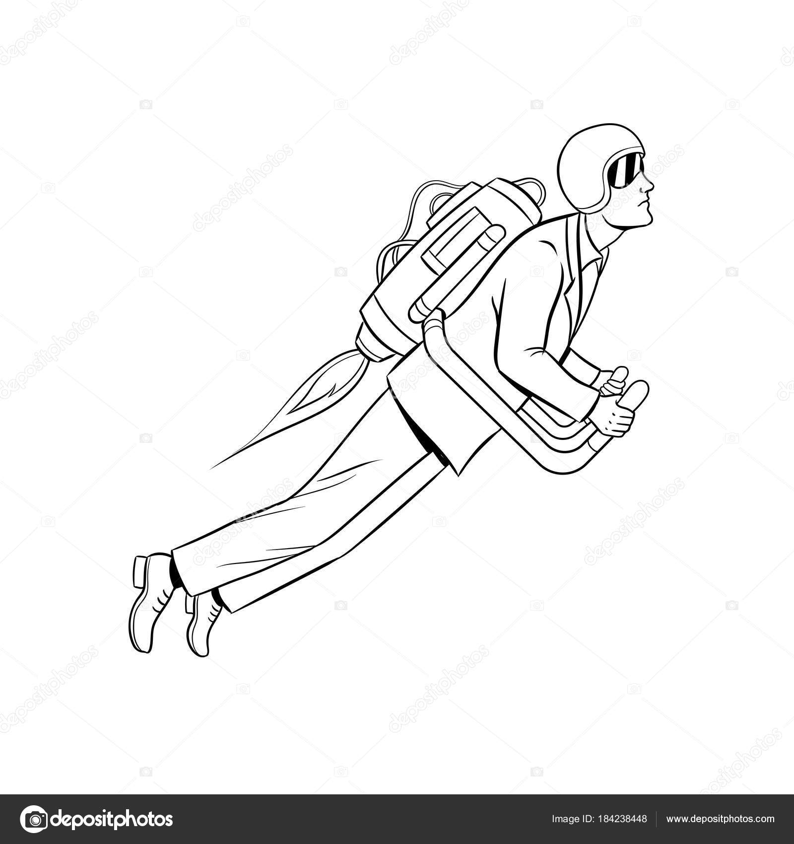 draw cartoon jetpack