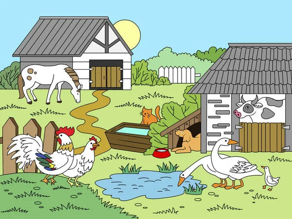 Illustration vectorielle de coloriage pour enfants dessin animé — Image vectorielle