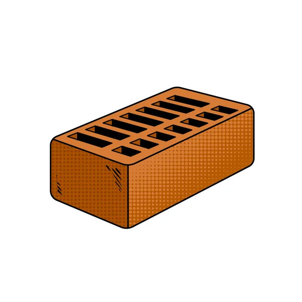 Brick Pop Art Vektor Illustration — Stockvektor