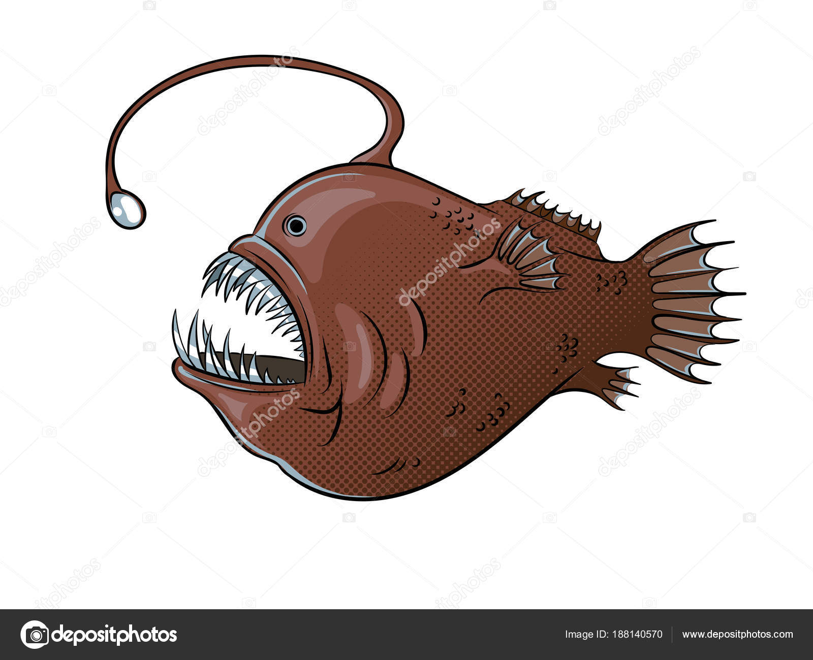 Fish with 2024 light on head