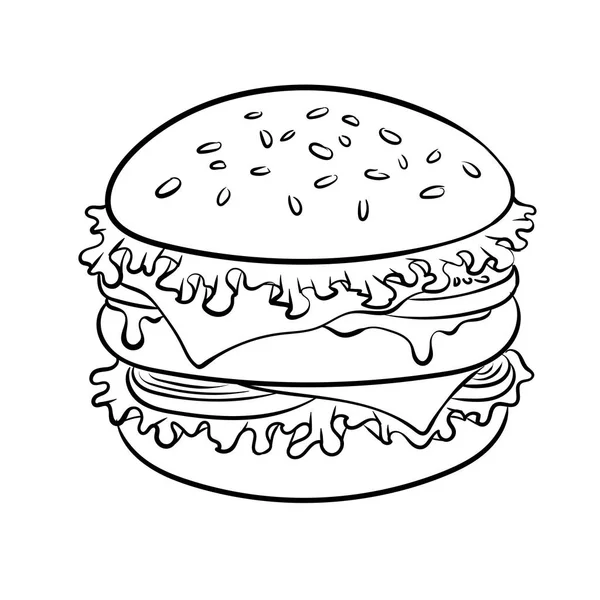  Coloring burger imágenes de stock de arte vectorial