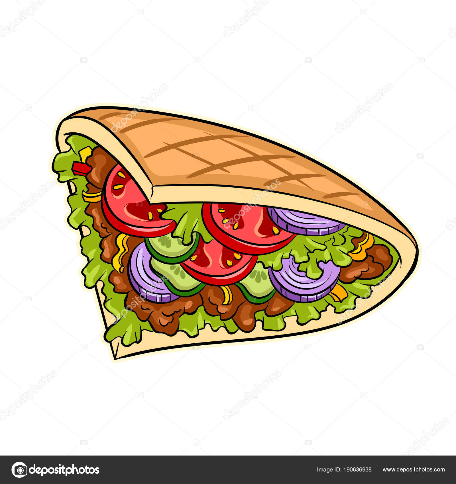 Dönerbude Pop Art Vektor Illustration von