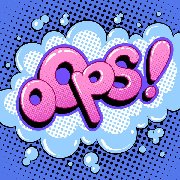 Oops word comic book pop art vector — Stock Vector