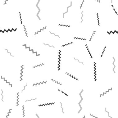 Soyut zigzag biçimsiz arkaplan çizimi oyma vektör illüstrasyonu. Tişört giysisi baskısı tasarımı. Çizik tahtası taklidi. Siyah beyaz el çizimi resim.